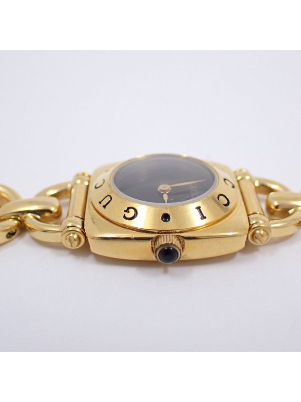 Gucci Quartz Watch Gold Black Dial - Picture 7 of 10
